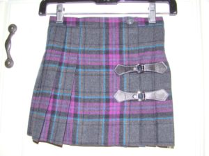 Carol Cansdale -- girl's skirt from 100% wool plaid