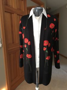 Carol Cansdale -- cardigan from silk or rayon blend