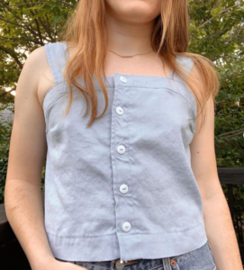 Erin (@zimmer.made) -- polyester top