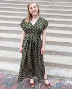 Abby (@toiledunord) -- dress made from garage sale printed fabric