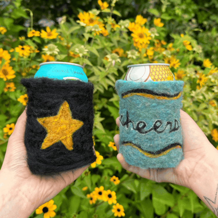 Sociable Cider Werks: Needle Felted Drink Cozy