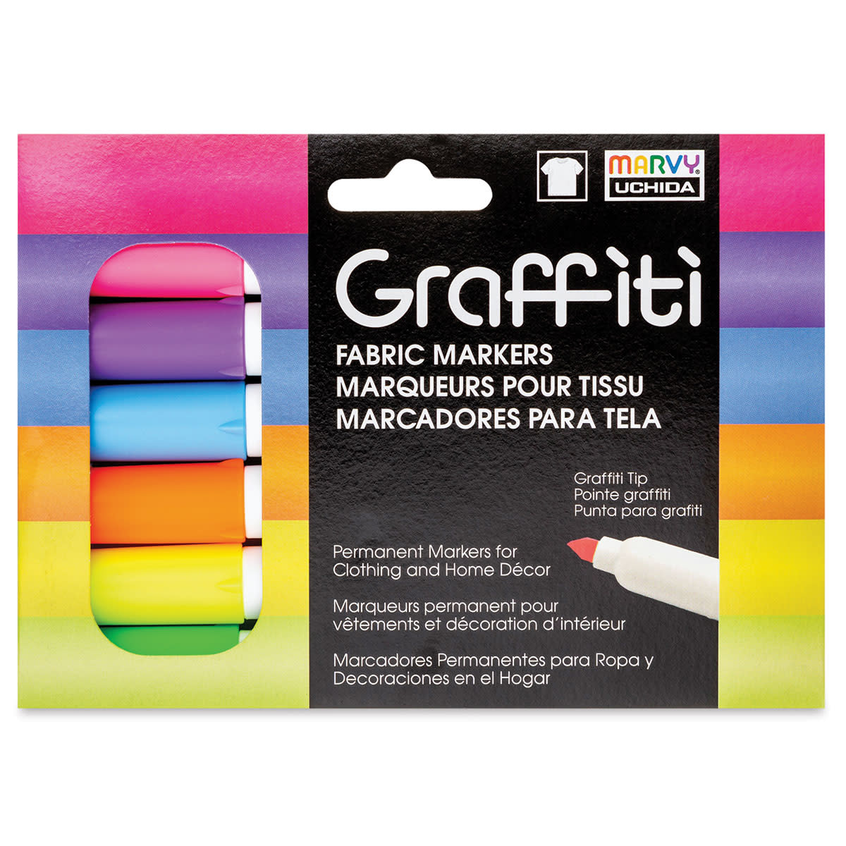 Uchida Graffiti Fabric Markers - Fluorescent