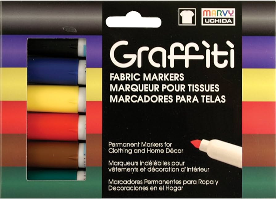 Uchida Graffiti Fabric Markers - Primary
