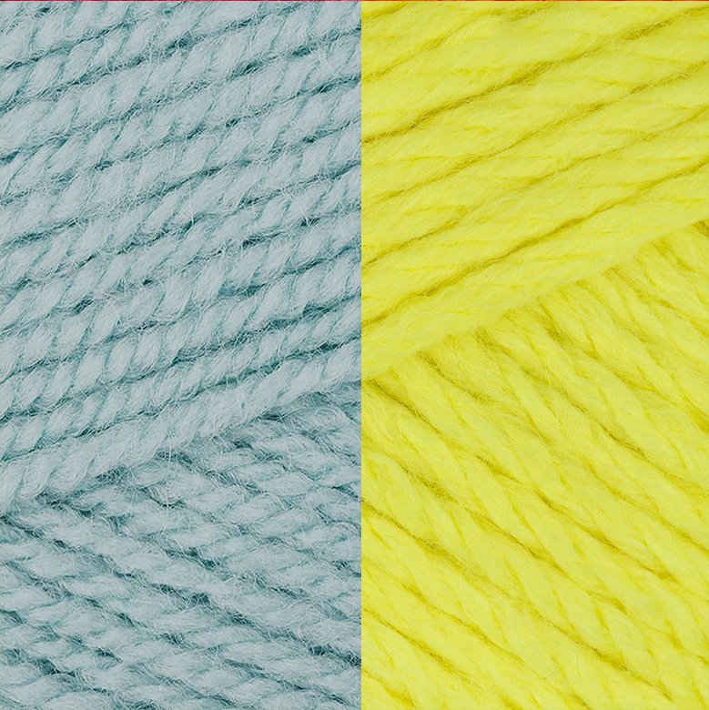 Hello! Loom Washed Teal / Neon Yellow