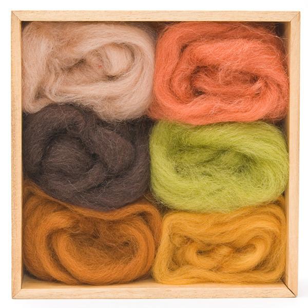 Wool Pets Earth 6 Pack Roving