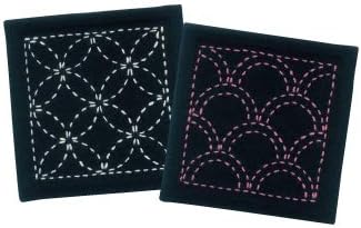 Sashiko Coaster Kit - Floral & Scallop