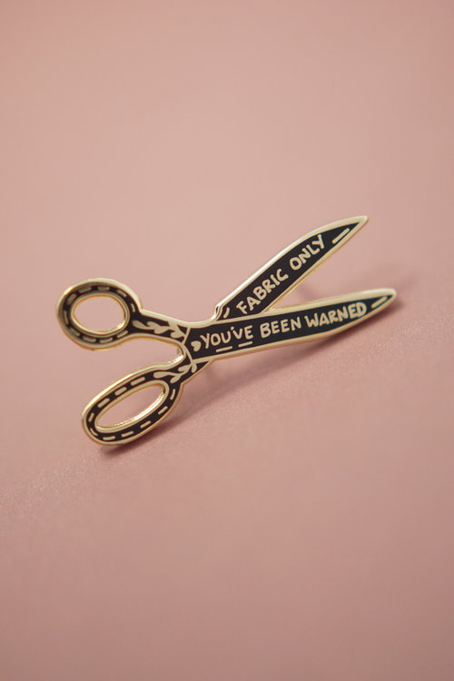 Justine Gilbuena Fabric Scissors Enamel Pin