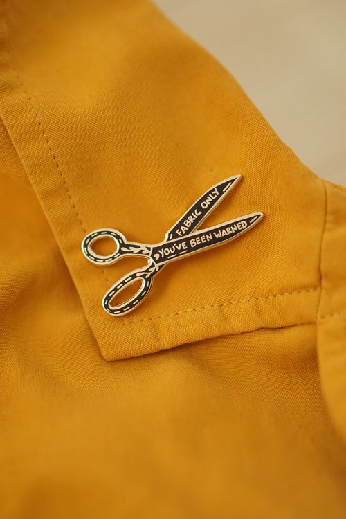 Justine Gilbuena Fabric Scissors Enamel Pin - Image 2
