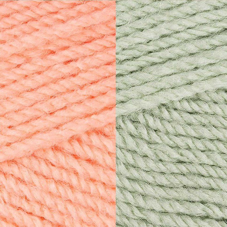 Hello! Loom Peach Orange / Pistachio Green