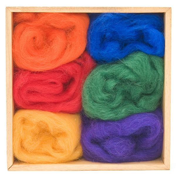 Wool Pets Rainbow 6 Pack Roving