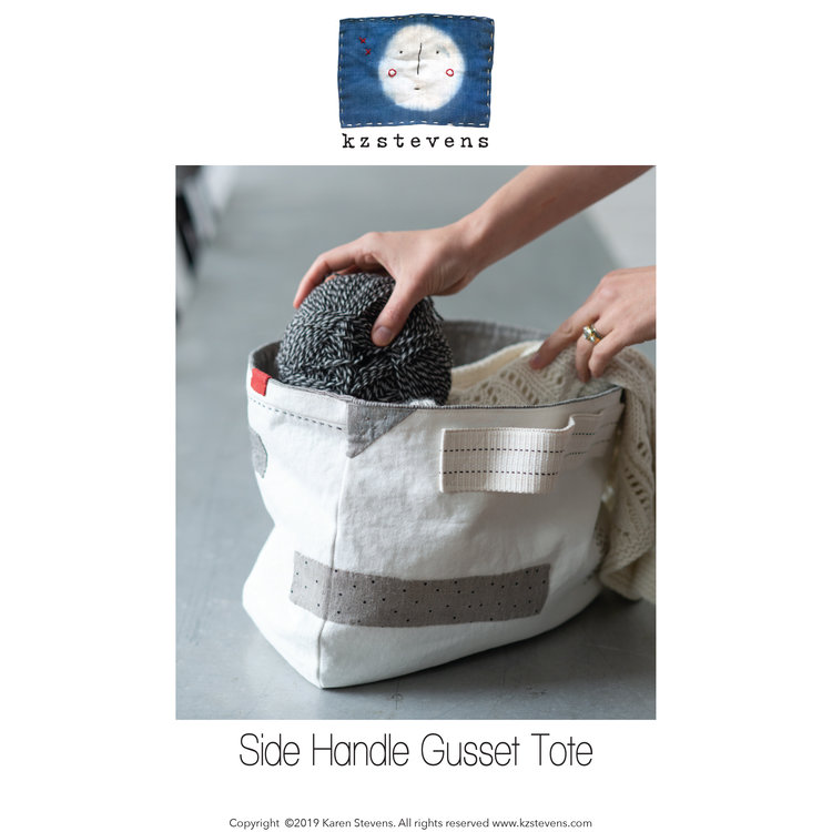 Side Handle Gusset Tote Pattern