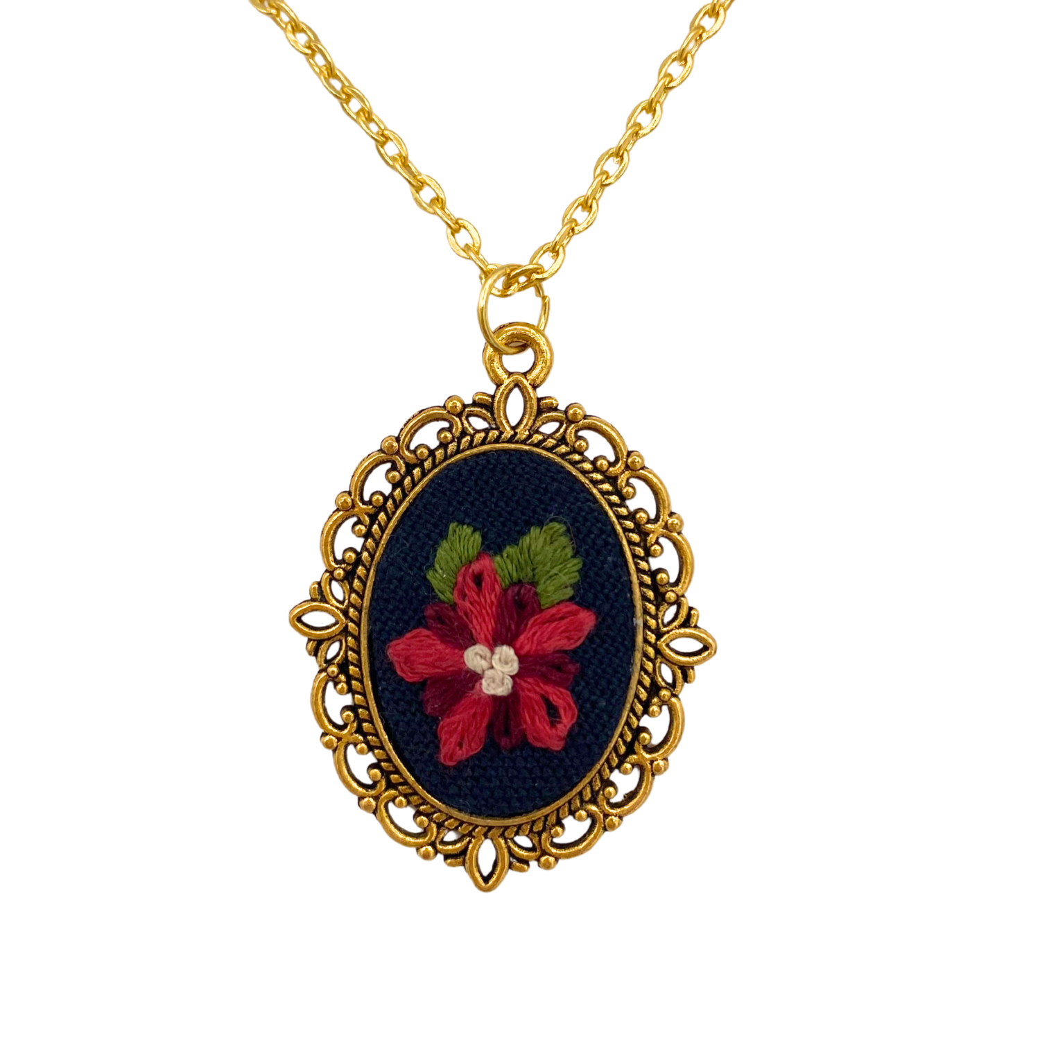 Laurel Tieman Embroidered Necklace