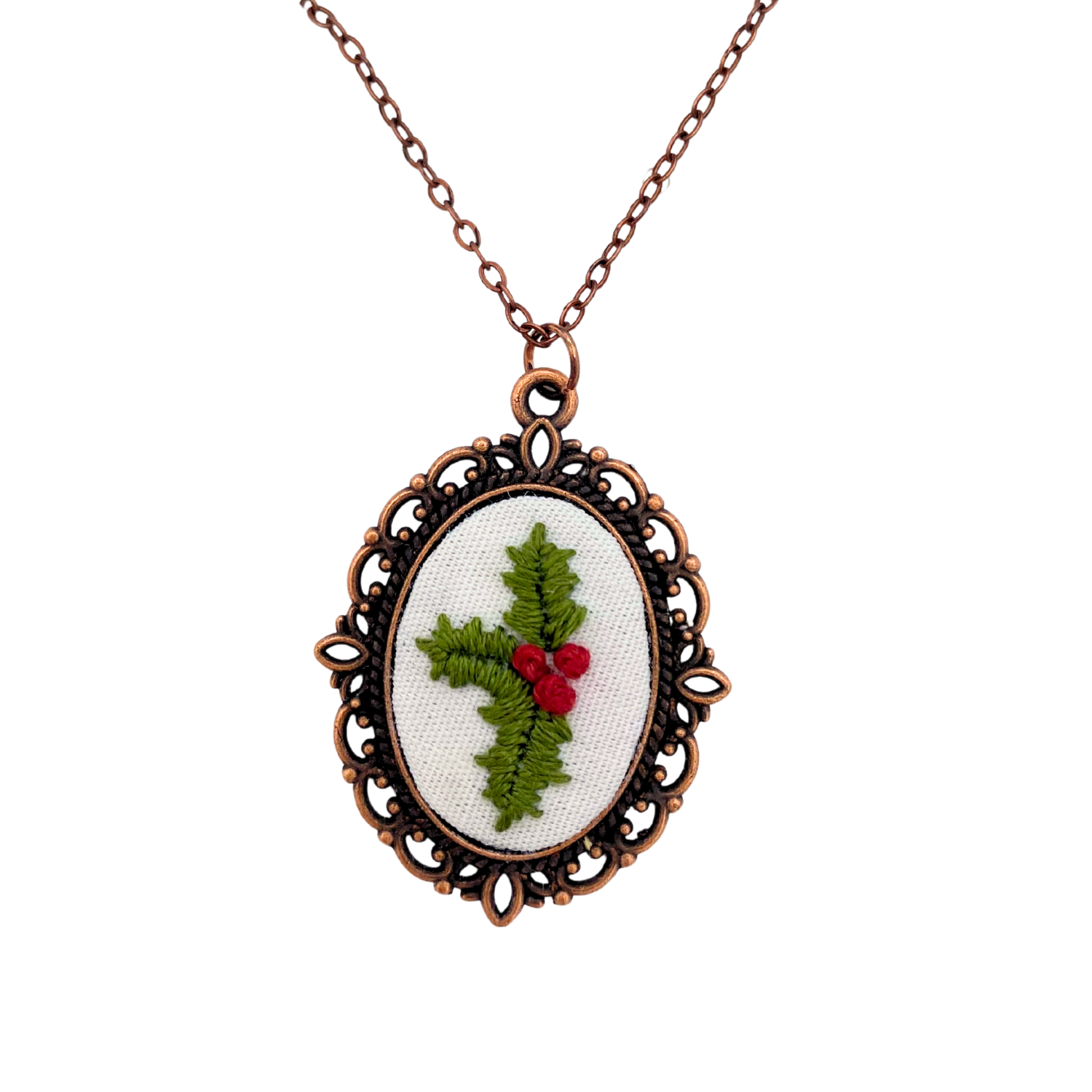 Laurel Tieman Embroidered Necklace