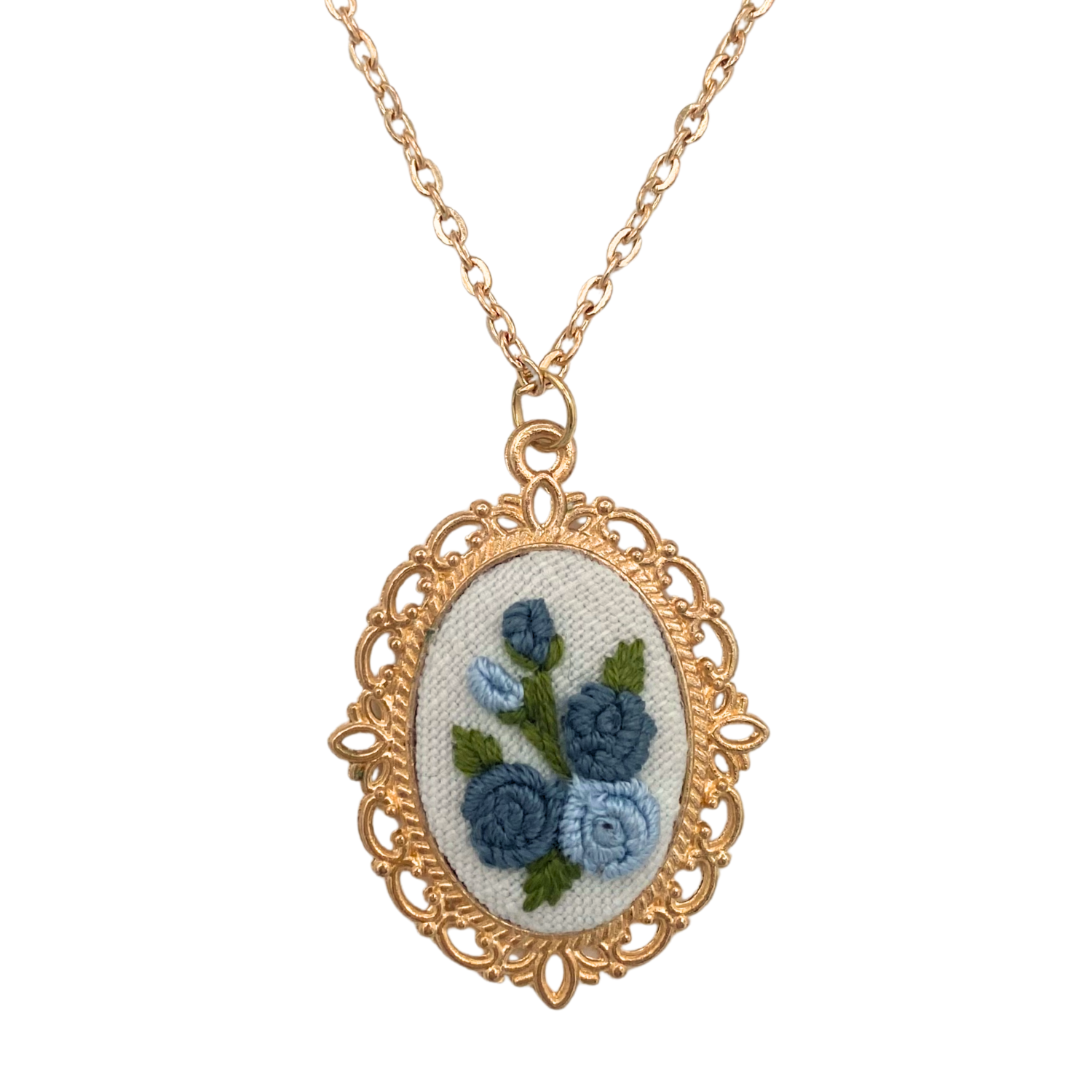 Laurel Tieman Embroidered Necklace