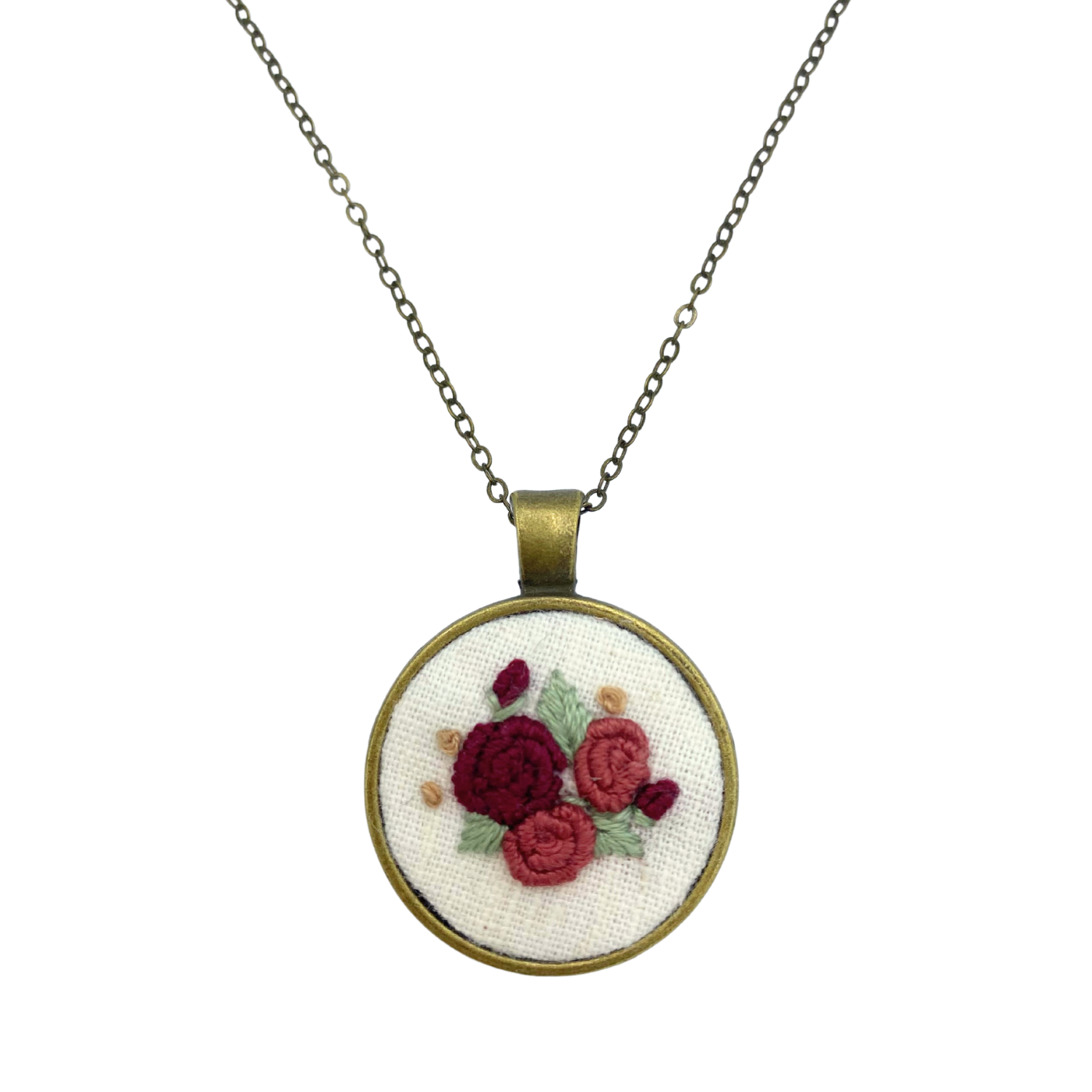 Laurel Tieman Embroidered Necklace
