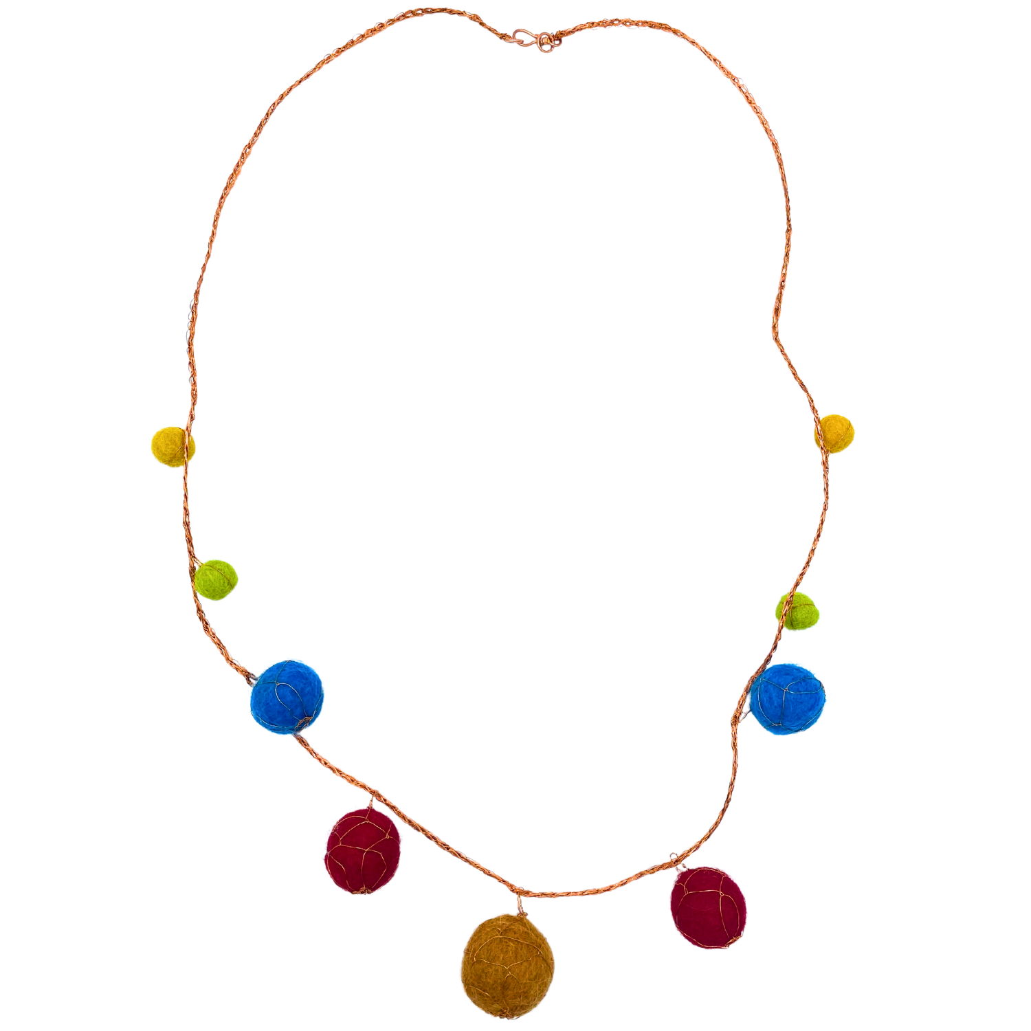 Karen Searle Felt Ball Necklace - Image 2