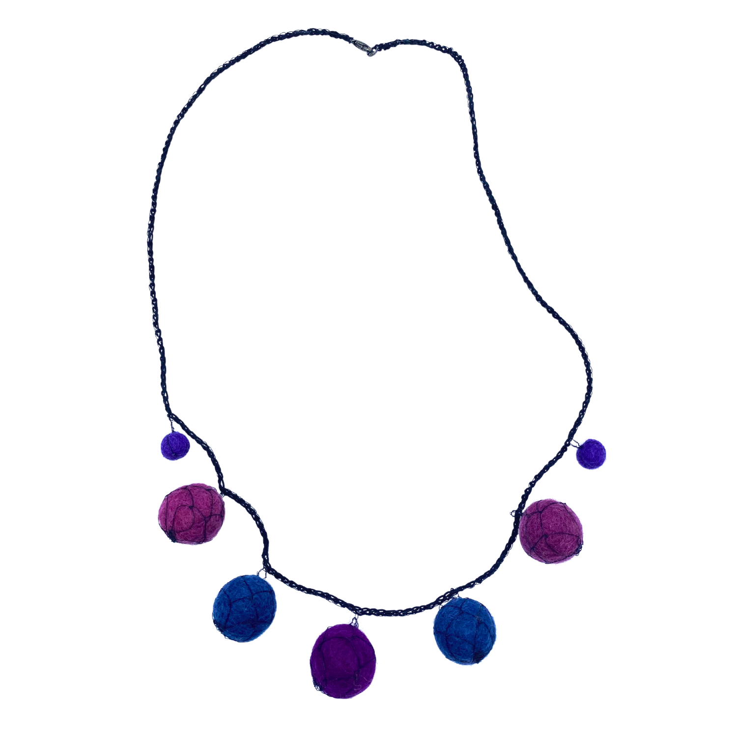 Karen Searle Felt Ball Necklace - Image 3