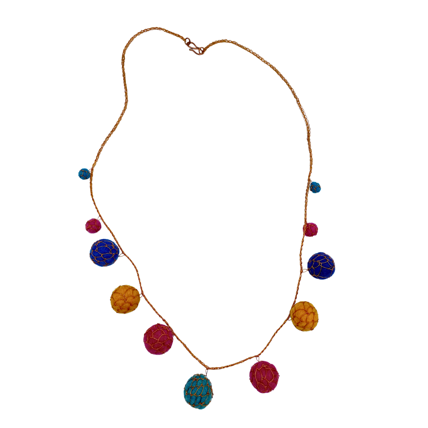 Karen Searle Felt Ball Necklace