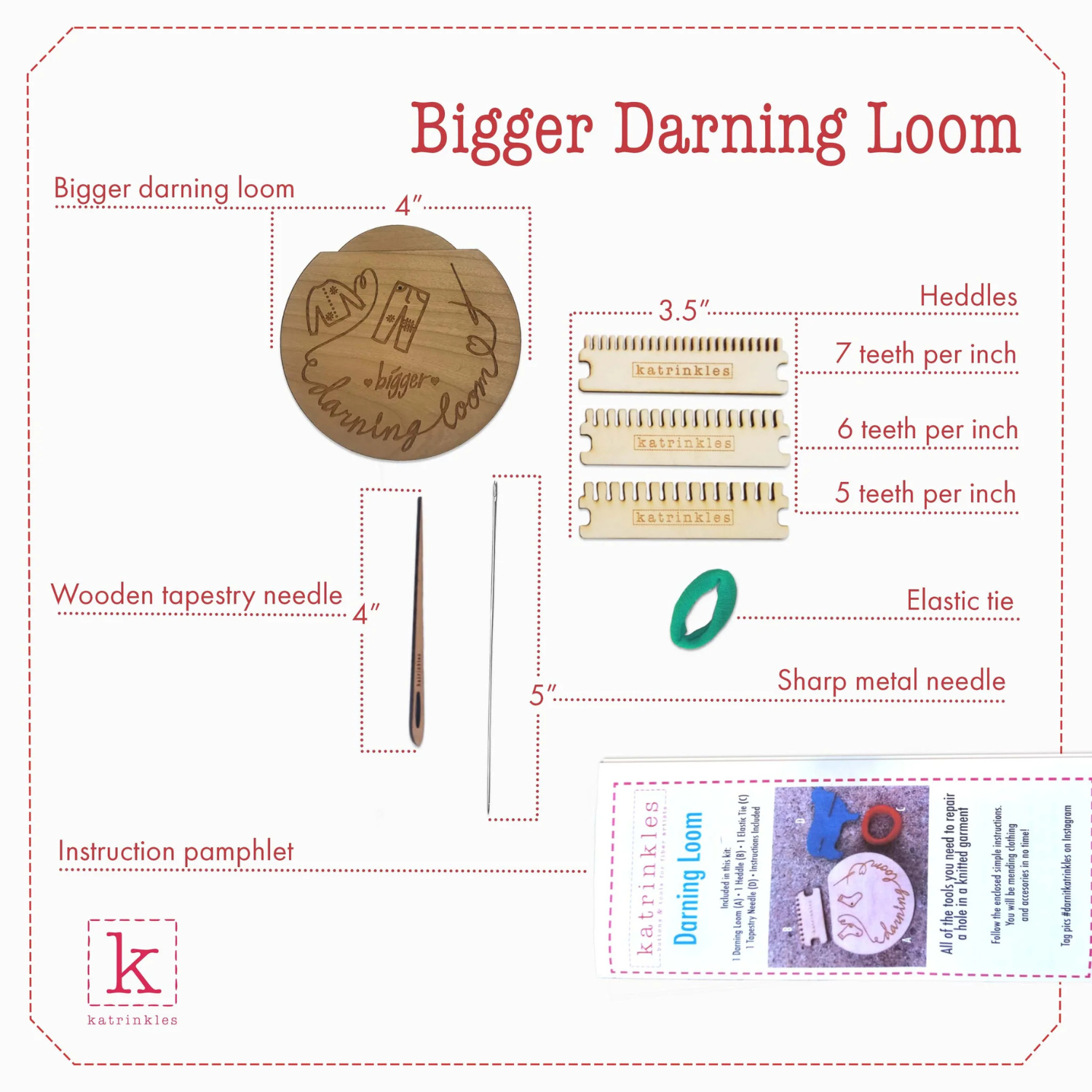Katrinkles Bigger Darning & Mending Loom - Image 3