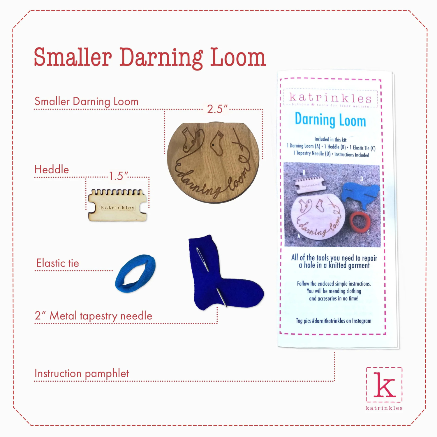Katrinkles Smaller Darning and Mending Loom - Image 3