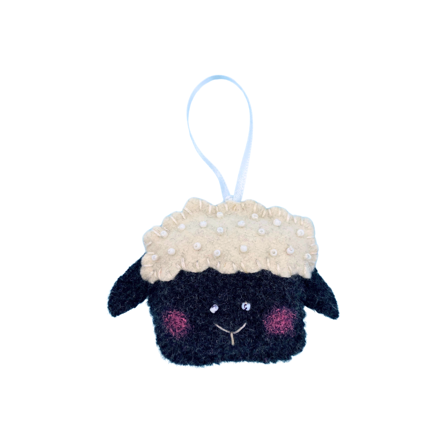 Bonnie Wedge Ornament Sheep