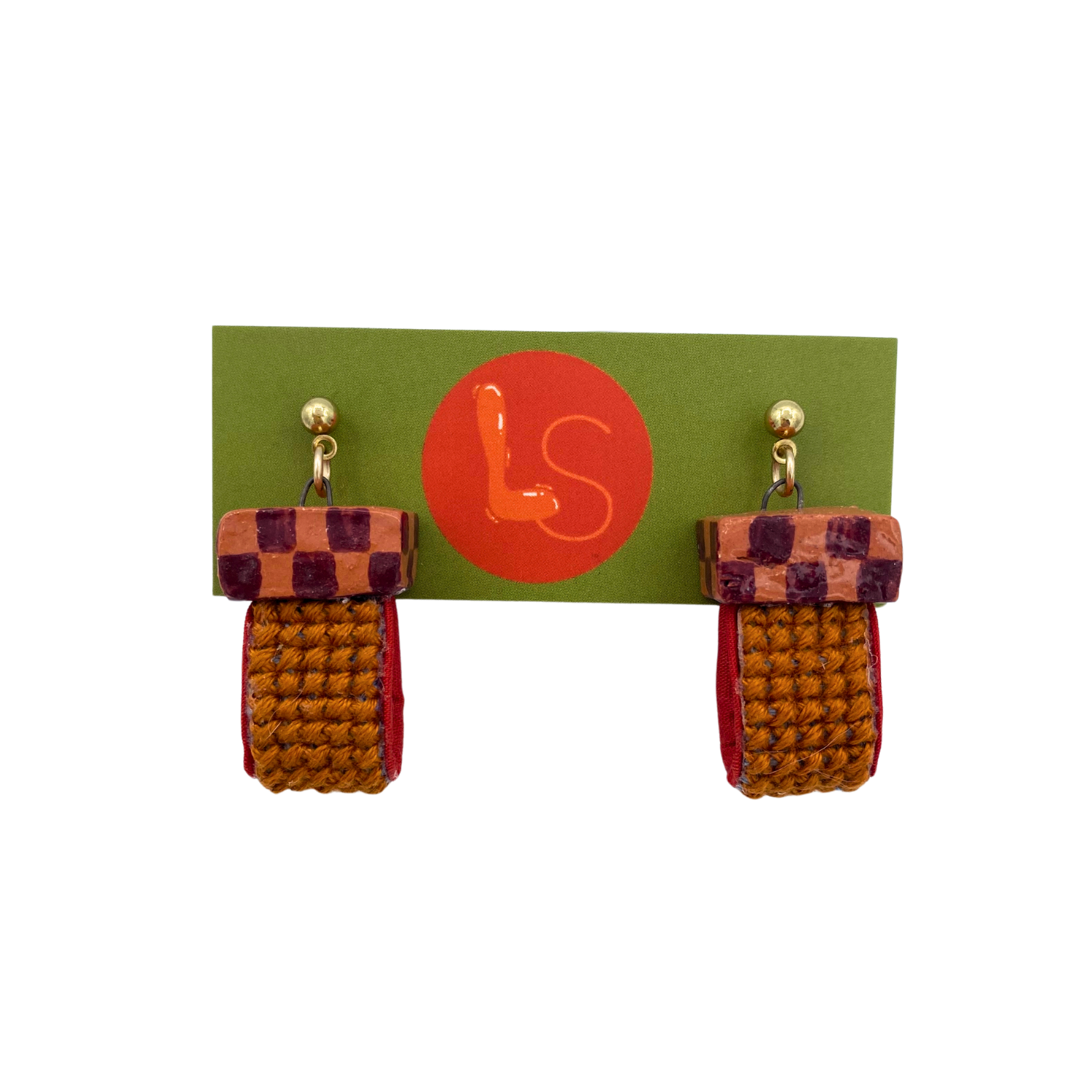 Liz Stensland Cross Stitch Earrings