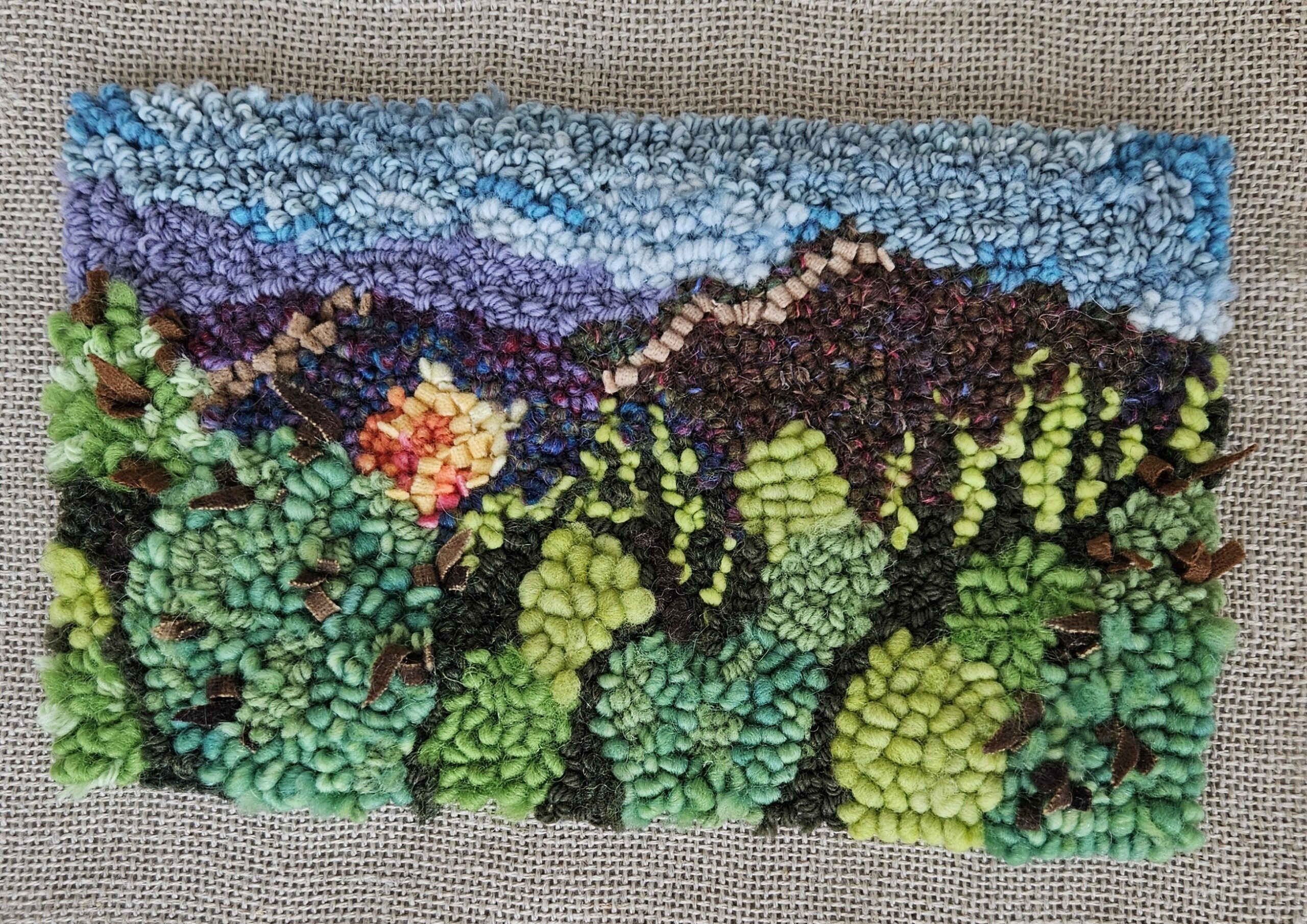 Rug Hooked Landscape - Image 2