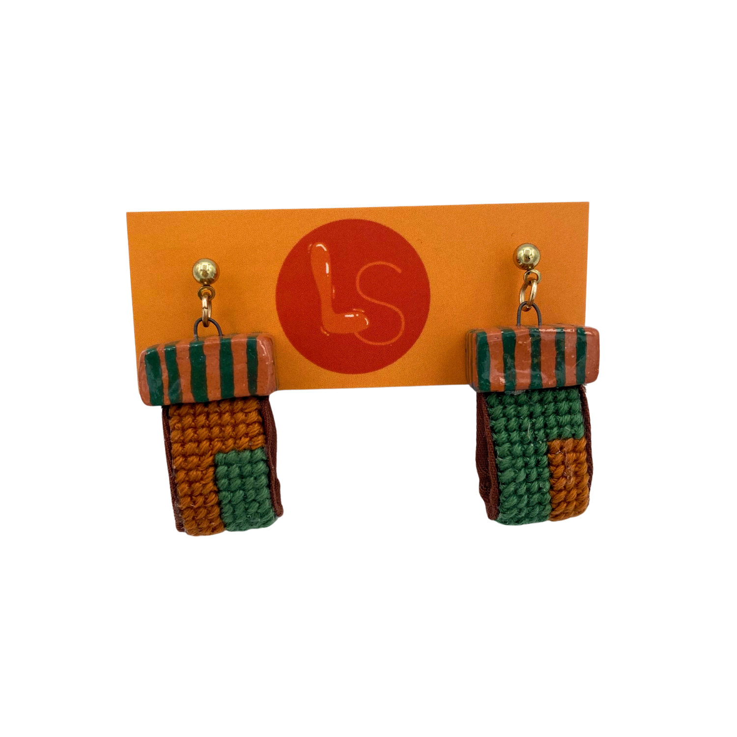Liz Stensland Cross Stitch Earrings