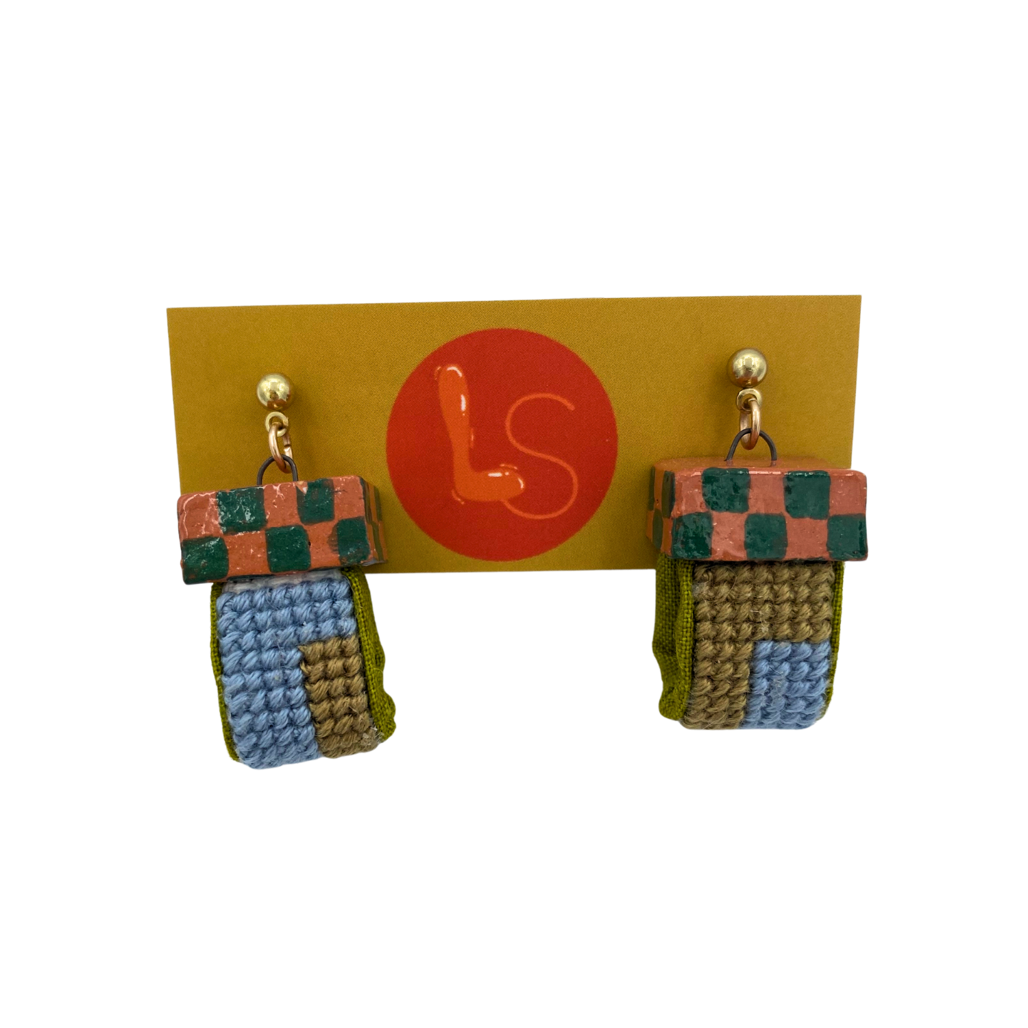 Liz Stensland Cross Stitch Earrings