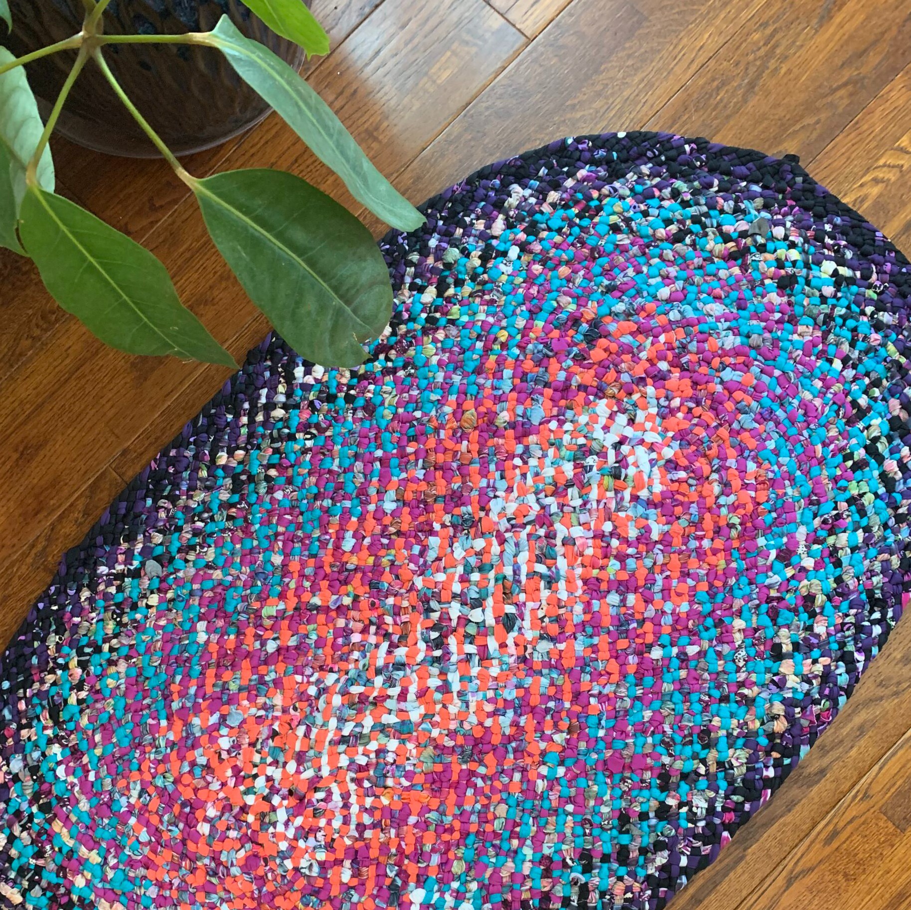 Upcycled Fabric Braided Rug - October 2026