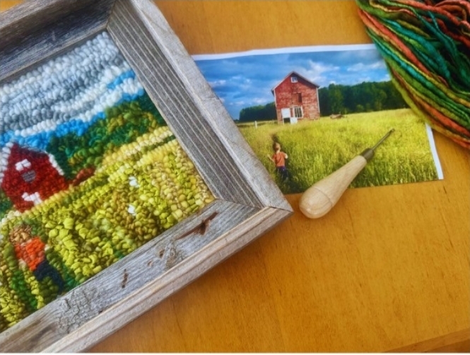 Rug Hooked Landscape - October 2026