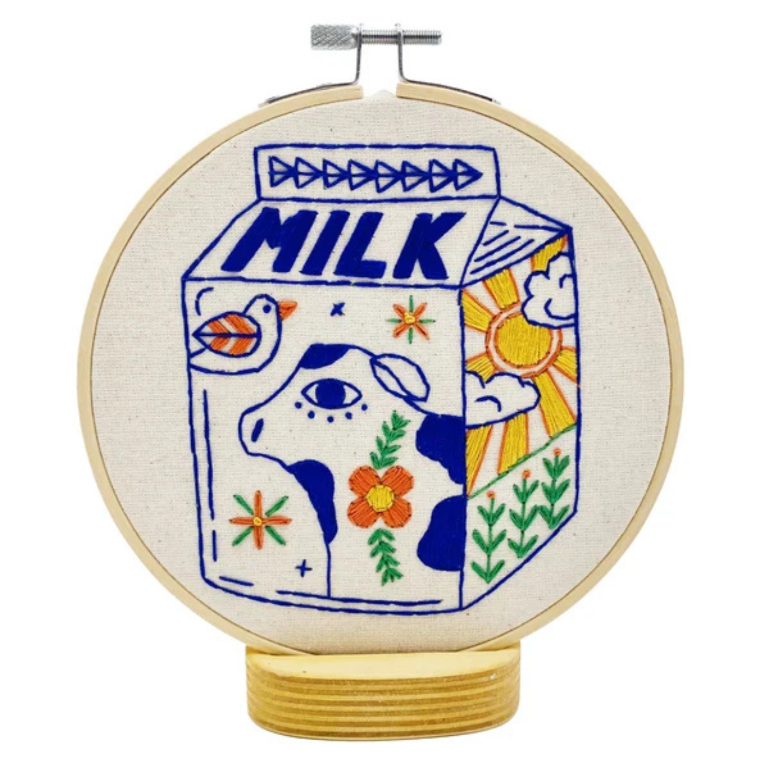 Embroidery Kit - Milk Carton